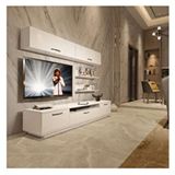 Decoraktiv Trendstyle Parlak Beyaz 5 Slm Tv Ünitesi Tv Sehpası