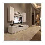 Decoraktiv Trendstyle Parlak Beyaz 5d Mdf Tv Ünitesi Tv Sehpası