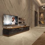 Decoraktiv Trio 4 MDF TV Sehpa Ünitesi - Ceviz Siyah Mermer
