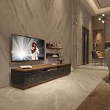 Decoraktiv Trio 4s MDF TV Sehpa Ünitesi - Ceviz Siyah Mermer