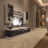Decoraktiv Trio 5da Mdf Tv Ünitesi Tv Sehpası - Beyaz Siyah Mermer