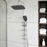 Decordem Banora Deluxe Oval Duş Sistemi, 2 Fonksiyon El Duşu Takımı, Paslanmaz Çelik, Standart Sabunluk, Krom