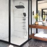 Decordem Banora Deluxe Oval Robot Duş Sistemi, 2 Fonksiyonlu El Duşu, Paslanmaz Çelik, Standart Sabunluk, Krom
