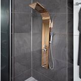 Decordem Banora Infinity Lux Duş Paneli, 5 Fonksiyonlu, Paslanmaz Çelik, Tepe Duş, Şelale Sistem, Rose Gold