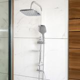 Decordem Banora Lux Oval Duş Sistemi, 2 Fonksiyon El Duşu Takımı, Paslanmaz Çelik, Standart Sabunluk, Krom