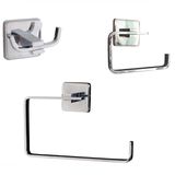 decordem evinizi gülümsetin Banora Infinity 3'lü Premium Banyo Seti, Pirinç Paslanmaz, Krom