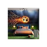DecorDrive Işıklandırılmış Stadyum ve Futbol Topu Temalı Duvar Kağıdı
