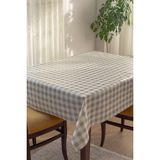 Decorekor astarlı Elyaf Tabanlı Silinebilir Hijyenik Muşamba Pvc Masa Örtüsü 107-5 - Gri - Beyaz - 140 x 220 cm