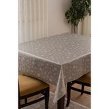 Decorekor astarlı Elyaf Tabanlı Silinebilir Hijyenik Muşamba Pvc Masa Örtüsü 1096-2 - Gri - 140 x 140 cm