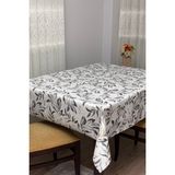 Decorekor astarlı Elyaf Tabanlı Silinebilir Hijyenik Muşamba Pvc Masa Örtüsü 1258-1 - Gri - Gold - 100 x 140 cm