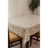 decorekor Barış Home Collection Astarlı Silinebilir Hijyenik Çiçek Desenli Muşamba Pvc Masa Örtüsü 672-3