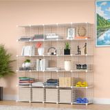 DECORELAX 25'li Tel Küp Çok Amaçlı Organizer Raf Beyaz 33cm Mutfak, Oyuncak, Kiler, Depolama Rafı