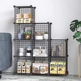 Decorelax 9 Bölmeli Tel Küp Çok Amaçlı Organizer Raf Siyah 33cm Mutfak, Oyuncak, Kiler, Depolama Rafı