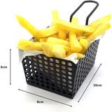 Decorelax Mini Patateslik Firütöz Sepeti Patates Kızartma Sunum Sepeti Siyah