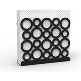 Decorelax Modern Halka Tasarımıyla Zarif Sofralar: Siyah Renk Metal Peçetelik - 14 x 14 cm