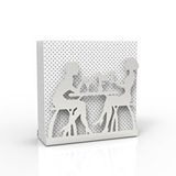 DECORELAX Sohbet Temalı Gümüş Metal Peçetelik Siyah