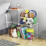 Decorelax Tel Küp Çok Amaçlı Organizer Raf Beyaz 33CM Mutfak, Oyuncak, Kiler, Depolama Rafı (Be - Çok Renkli