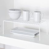 DECORELAX Tel Organizer Dolap Depolama Rafi 6'li Set 22x40cm Beyaz Siyah