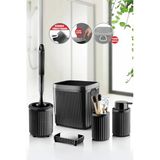Decorev 5 Parça Siyah Click Kapaklı Silikon Fırçalı Taşıma Kulplu Banyo Seti – 5 Litre