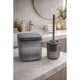 decorev Banyo Çöp Kovası ve WC Fırçası Seti | Modern ve Şık Banyo Aksesuarları 2li Set