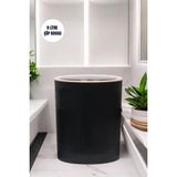 Decorev Büyük Çöp Kovası 7 Litre – Ofis, Mutfak ve Banyo Lüks Kova - 7 lt - Siyah