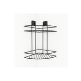 Decorev DC-5021 Siyah Dekoratif Yapışkanlı Metal İki Katlı Şampuanlık