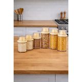 Decorev Erzak Saklama Kabı 900ML - 1300 ml 6lı Set - Kahverengi