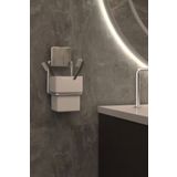 decorev Lüks Diş Fırçalık Kaliteli Banyo Aksesuarı, Krom Güçlü Yapışkanlı Vidasız Diş Fırçalık