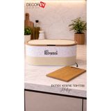 decorev Mermer Desenli Metal Ekmek Kutusu – Şık ve Fonksiyonel Ekmek Saklama Kabı