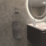Decorev Yapışkanlı Lüks Banyo Havluluk Askılığı Yuvarlak Krom Metal Paslanmaz Havluluk