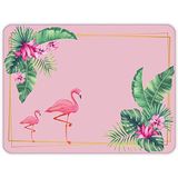 Decorita 10001501056 Tropik Flamingo Desen Cam Kesme Tahtası, 20cm x 30cm
