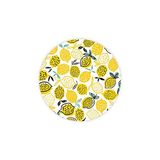Decorita 10011505223 Sarı Limonlar Cam Kesme Tahtası, Çap 32cm