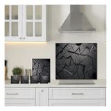 Decorita 3'lü Takım Antrasit Kristal | Cam Ocak Arkası -Cam Kesme Tahtası- Tablası - Bardak Altlığı
