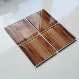 DECORITA 4'lü Takım | Cam Bardak Altlığı | 10cm X 10cm | (AHŞAP GÖRÜNÜM)