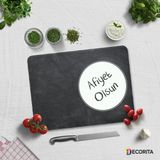 Decorita Afiyet Olsun | Karatahta Görünümlü | Cam Kesme Tablası | 30cm x 40cm - 30 x 40 cm