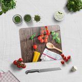 DECORITA Ahşap ve Sebzeler | Cam Kesme Tahtası (29cm x 34cm)