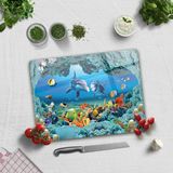 Decorita Akvaryum Desenli | Cam Kesme Tahtası - Cam Kesme Tablası | - 30 x 40 cm