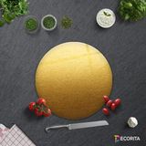 Decorita Altın Doku | Cam Kesme Tahtası - Cam Kesme Tablası | Çap 32cm - 32 cm