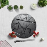 Decorita Antrasit Kristal | Cam Kesme Tahtası - Cam Kesme Tablası | Çap 32cm - 32 cm