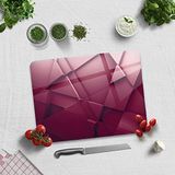 DECORITA Asil Bordo | Cam Kesme Tahtası (30cm x 40cm)