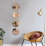 Decorita Ayna | 4'lü Takım Yuvarlak Ayna | ÇAP25CM | - Bronz