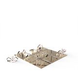 Decorita Ayna Xox Oyun Tahtası | Tic Tac Toe Cam Dekor Tablası | Bronz Ayna | 30CM x 30CM