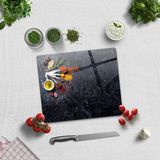 Decorita Baharat Çeşnisi | Cam Kesme Tahtası - Cam Kesme Tablası | 29cm x 34cm - 29 x 34 cm
