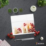 Decorita Beyaz Mum Desen | Cam Kesme Tahtası - Cam Kesme Tablası | 29cm x 34cm - 29 x 34 cm