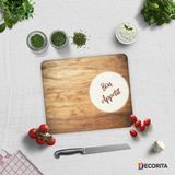 Decorita Bon Appetit | Ahşap Görünümlü | Cam Kesme Tahtası - Cam Kesme Tablası | 29cm x 34cm - Açık Kahverengi