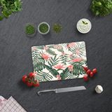 Decorita Botanik Desenli | Cam Kesme Tahtası - Cam Kesme Tablası | - 20 x 30 cm