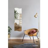 Decorita Boy Aynası Düz Ayna 4'Lü Takım Asimetrik Kıvrım Ayna 30Cm X 35Cm