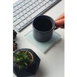 Decorita Cam Bardak Altlığı | 4'lü Takım Klasik Mermer Görünümlü | 10cm X 10cm