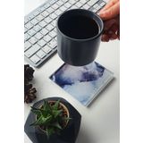 Decorita Cam Bardak Altlığı | 4'lü Takım Ocean Desen | 10cm X 10cm