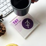 Decorita Cam Bardak Altlığı Burçlar - Yay Burcu 4'lü Takım 10 x 10 cm